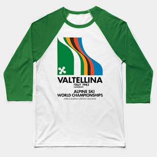 Valtellina 82 Alpine Ski Championships Baseball T-Shirt